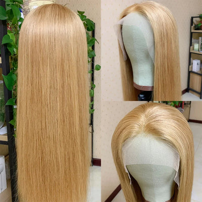 13X4 wig #27 200 density Transparent Lace frontal 100 Remy Human Hair Straight Body Wave Deep Wave