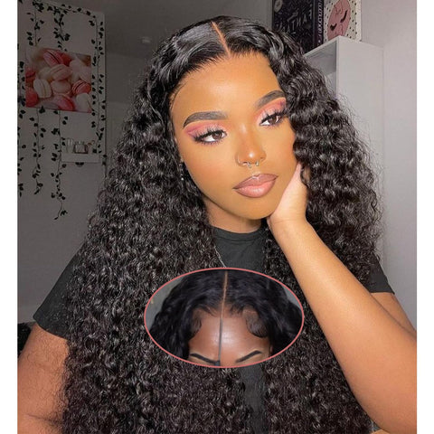 5x5 Lace wIG Wear and Go Glueless Pre-Cut Lace Closure wig Natural Color 100 Virgin Human Wig 5 styles
