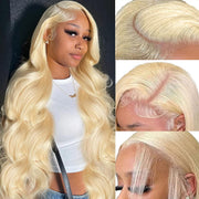 13x6HD Lace Wig Blonde 613 Body Wave 180% High Quality Human Hair