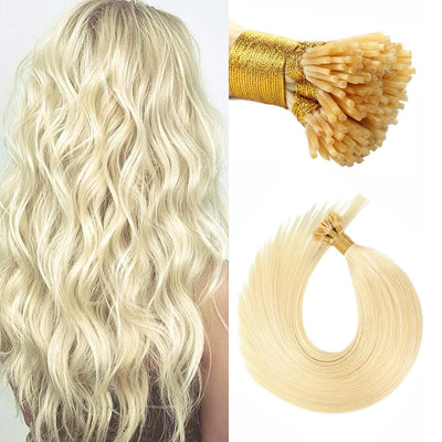 I Tip Premium 613 Blonde Straight Hair Extensions Quality 100 Human Hair