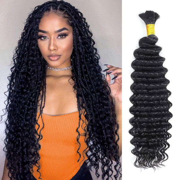 Natural color Human BOHO Braiding Hair Bulkhair Best Quality Mink hair extensions 100g/bundle