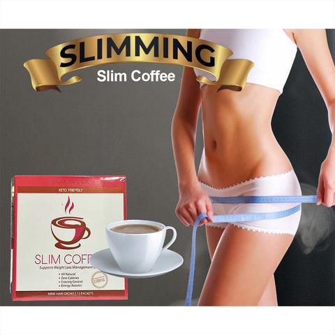 Keto Friendly Slim Coffee Instant Packets for Skinny Diet & Metabolism, 12 Ct