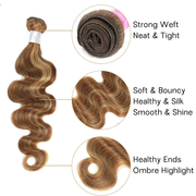 USTAR Brazilian Chocolate Brown Basics Color 4P27 Virgin Body Wave Human Hair 16 18 20 22 24 26 28 30 Inch 1 3 4 Bundles for Women