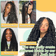 USTAR Brazilian Boho Wave Basics Color 1B Virgin Body Human Hair 18 20 22 Inch for Women