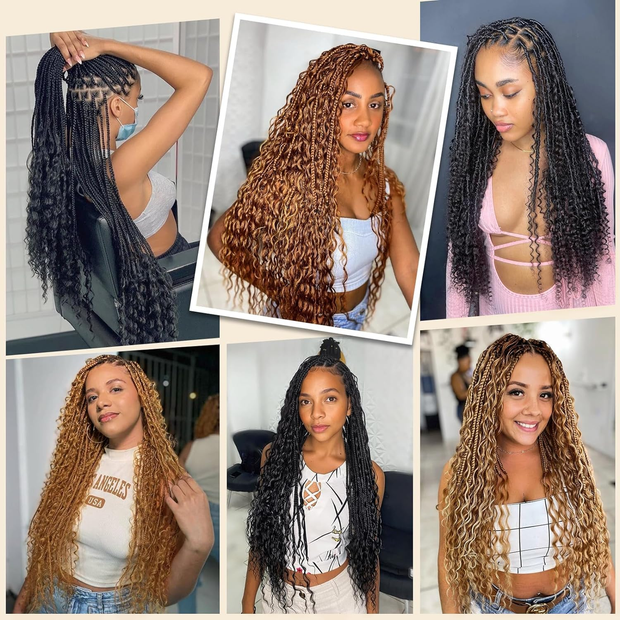USTAR Brazilian Boho Wave Basics Color 1B Virgin Body Human Hair 18 20 22 Inch for Women