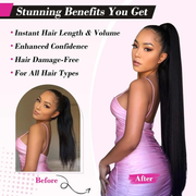 Ustar Dream Bundle 30 inches Color 1B for Ponytail Quick Weave Quality Fibers FEEL & LOOK HUMNA HAIR