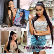 Ustar Dream Bundle 30 inches Color 1B for Ponytail Quick Weave Quality Fibers FEEL & LOOK HUMNA HAIR