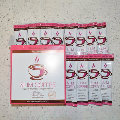 Keto Friendly Slim Coffee Instant Coffee Packets for Diet & Metabolism, 12 Ct