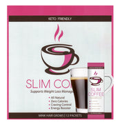 Keto Friendly Slim Coffee Instant Packets for Skinny Diet & Metabolism, 12 Ct