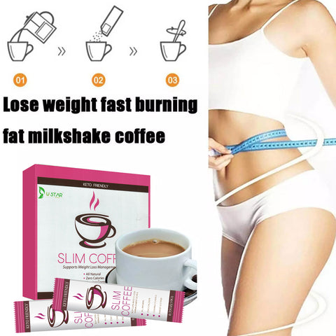 Keto Friendly Slim Coffee Chocolate-Flavored Instant Coffee Packets for Skinny Diet & Metabolism Support  12 Sticks 10g/stick Free shipping