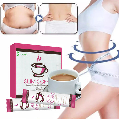 Keto Friendly Slim Coffee Chocolate-Flavored Instant Coffee Packets for Skinny Diet & Metabolism Support  12 Sticks 10g/stick Free shipping