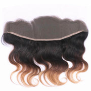 13x4 Lace Frontal 1B/4/27 Body Wave Unprocessed 100% Human Hair Lace Frontal