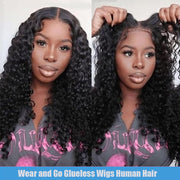 5x5HD Lace Wear To Go Glueless Jerry Curl Pre-Cut Lace Closure Wig 100 Virgin Human Hair Natural Color Wig