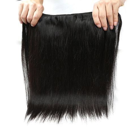 Single Drawn Full End Unprocessed Straight INDIAN RAW Hair Black