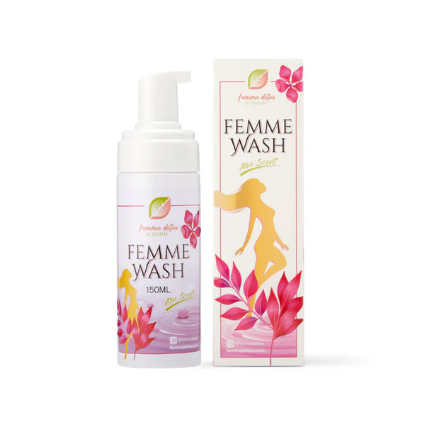 Mother's Day Sale 4In1 gift for woman,Yoni Femme Wash + Femme Hydrating Oil + Vagi-Wipes + Vanilla Spice Vjay Balancing Tea
