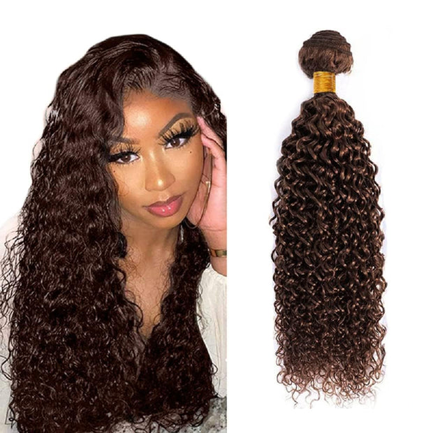 Medium Brown (#4)Jerry Curly 100% Human Hair