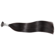 I-tip Double Drawn Hair extensions Natural Black Straight