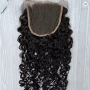 5x5 Transparent Lace Burmese Curl Lace Closure Brazilian Virgin Human Hair