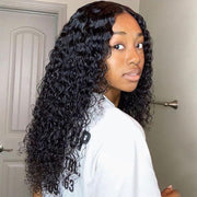 5x5HD Lace Wear to Go Glueless Wig Water Wave Pre-Cut Lace Closure  Wig 100 Virgin Human Hair Natural Color Swiss Lace / Skin-melt Lace / Invisible Lace