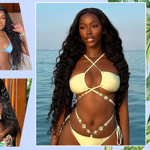 Affordable Hair Water Wave  black 1B color 1 bundle hair extension 100% human Hair