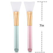 2 PCS Face Mask Beauty Tool Soft Silicone Facial Mud Mask, Brush Hairless Body Lotion And Butter Applicator