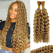 Color #27 Human Braiding Hair Bulk 100g Water Wave human Mink Hair 100g/bundle 20inch, 22inch (Copy)