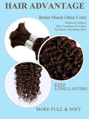 Human Braiding Hair #2 Color Bulk Mink Hair 100g/bundle 20"-22" inch