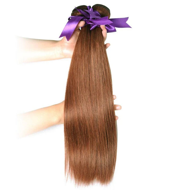 100% Auburn Straight Human Hair