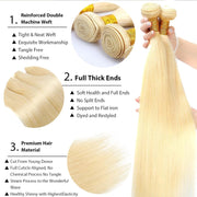 Straight Golden Blonde 613 Human Hair