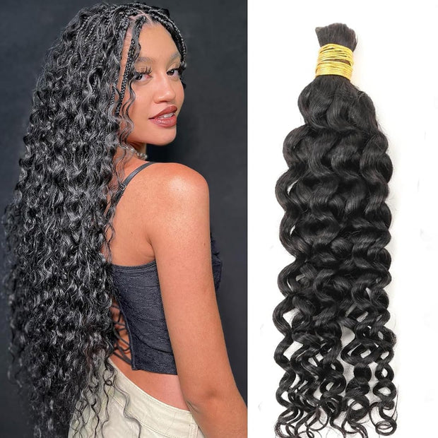 Natural color Human BOHO Braiding Hair Bulkhair Best Quality Mink hair extensions 100g/bundle