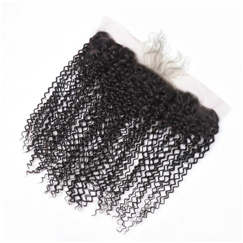 13x4 Transparent Lace Frontal Jerry Curl Bleached Knots Brazilian Hair