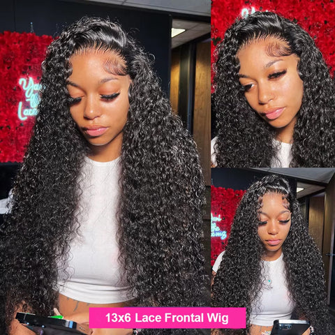 13x6 Lace Frontal Wig Pineapple Wave 100 Human Hair Density 250% Free Part