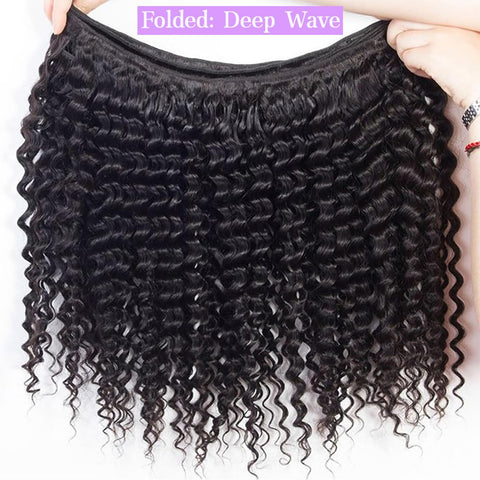Natural Black Deep Wave 100% Mink Human Hair