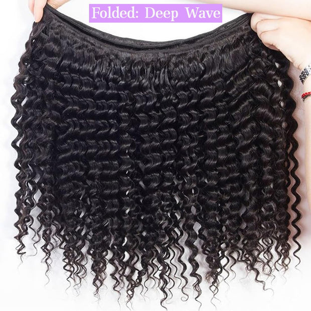 Natural Black Deep Wave 100% Mink Human Hair