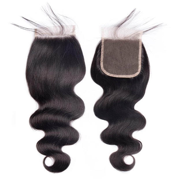 4x4HD Lace Closure Body Wave Human Hair 100% Unprocessed Brazilian Virgin Hair Free Part