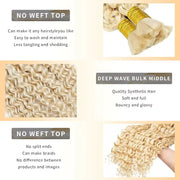 Human Braiding Hair Water Wave 2 bundle 100g Color Blonde (613#)