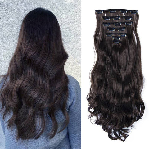 Clip In Straight Body Wave 7 pcs 100 Hair Extensions high quality mink hair