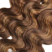 Highlight Body Wave color Brown and honey blonde High Qulity Human hair weft Highlighted 4P27 bundle 100 human virgin remy hair