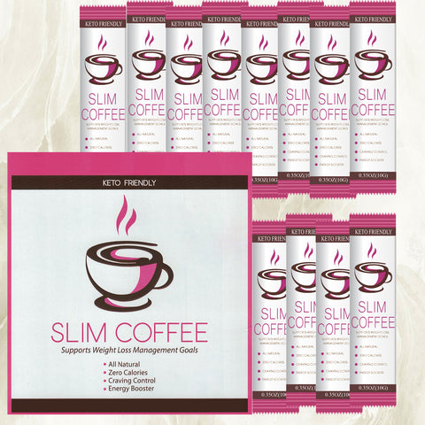 Keto Friendly Slim Coffee Instant Packets for Skinny Diet & Metabolism, 12 Ct