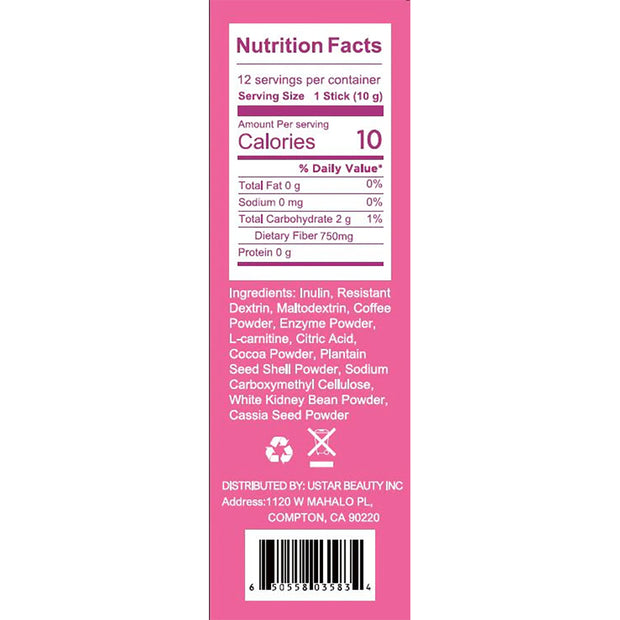 Keto Friendly Slim Coffee Chocolate-Flavored Instant Coffee Packets for Skinny Diet & Metabolism Support  12 Sticks 10g/stick Free shipping