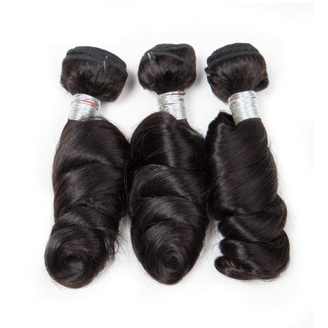 Affordable Hair Loose bounce Wave 100 human hair 10-20 Inches natural black 1 bundle