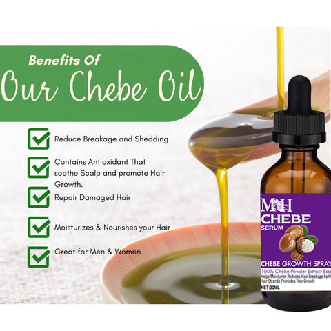 Chebe Intense Hair Growth Set Shampoo & Conditioner + Chebe Growth Hair Solution + Scalp Hair Massager