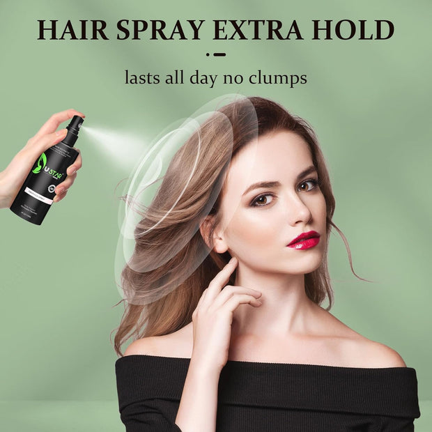 Ustar Hair Fiber hold Spray Waterproof 4 fl oz/118mL