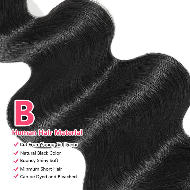 Single Drawn Full End Unprocessed Body Wave INDIAN RAW Hair Black