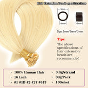 I Tip Premium 613 Blonde Straight Hair Extensions Quality 100 Human Hair