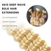 Human Braiding Hair Water Wave 2 bundle 100g Color Blonde (613#)