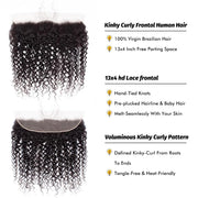 13x4 Transparent Lace Frontal Jerry Curl Bleached Knots Brazilian Hair