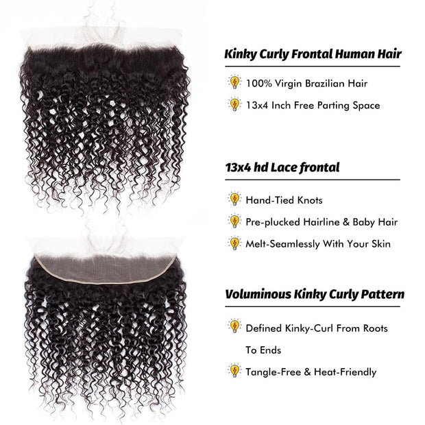 13x4 Transparent Lace Frontal Jerry Curl Bleached Knots Brazilian Hair