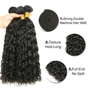 Affordable Hair Water Wave  black 1B color 1 bundle hair extension 100% human Hair