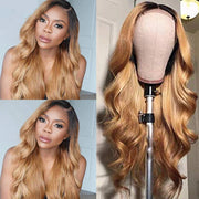 1B/27 Ombre Body Wave 4x4 Lace Closure Wigs